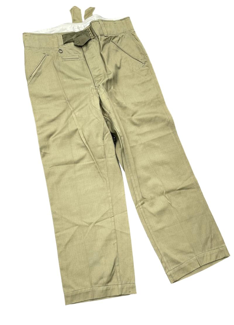 Wehrmacht Tropical Trousers Mint Wehrmacht tropical trousers for use in the Balkans, nicely size marked and “RBN” number marked, dated “1944’ nice big size will fit all mannequins! Impossible to upgrade!!!