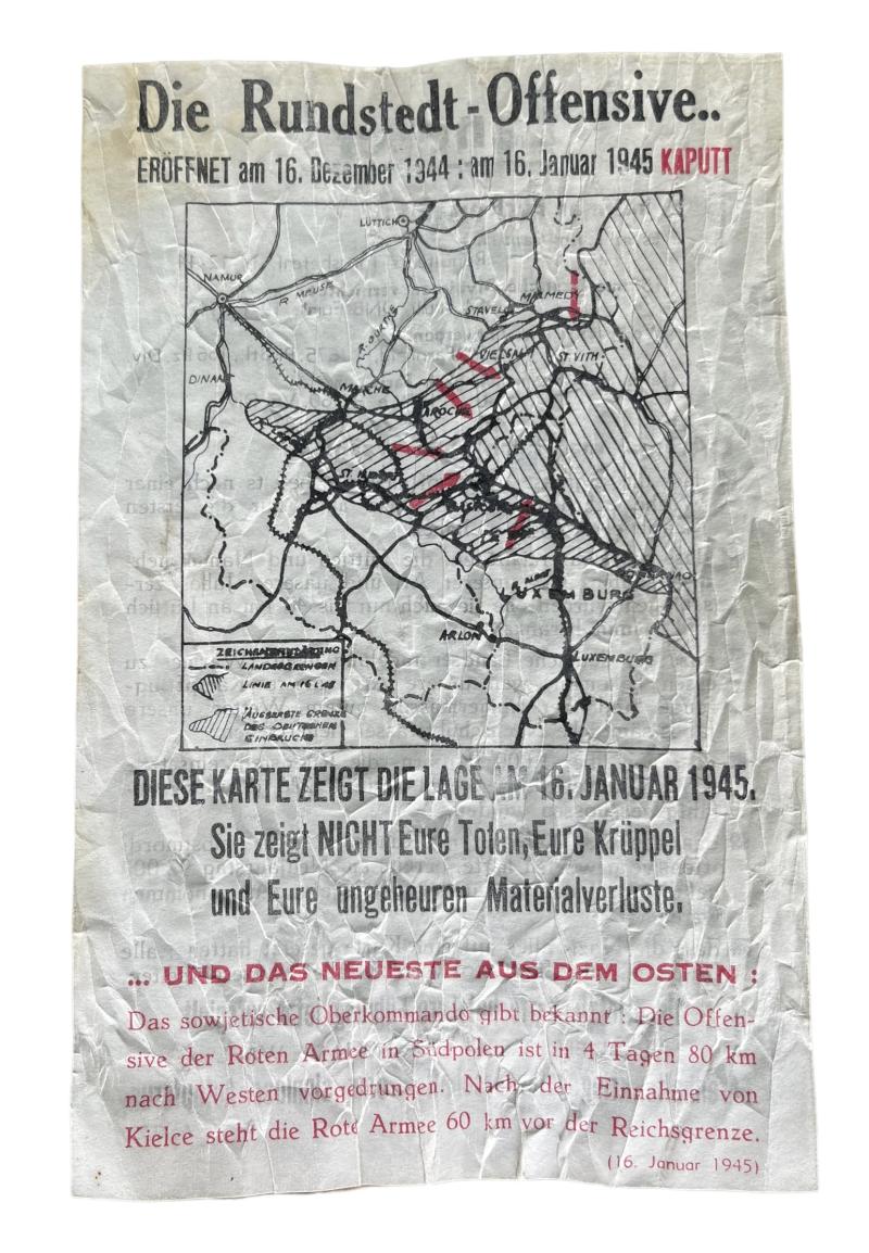 Allied Artillery to Germans Propaganda Flyer