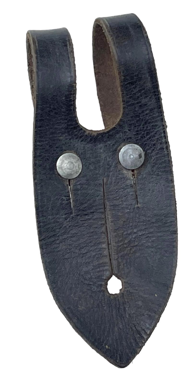 Wehrmacht Binoculars leather button attachment piece.