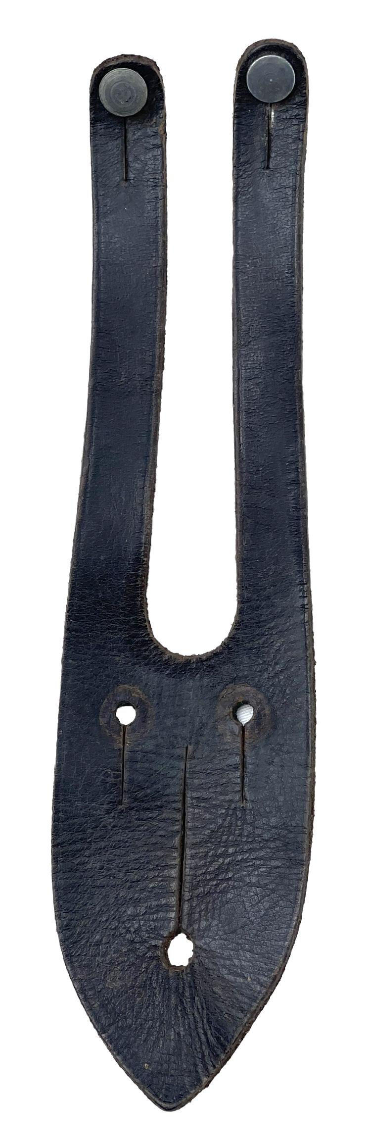 Wehrmacht Binoculars leather button attachment piece.