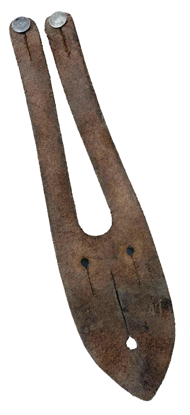 Wehrmacht Binoculars leather button attachment piece.