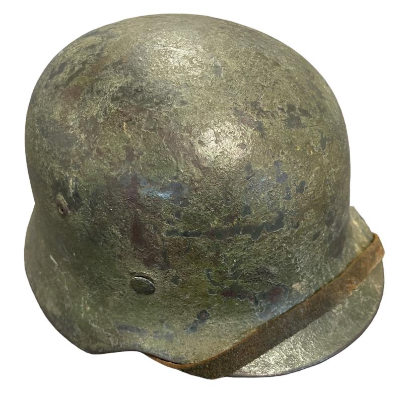 Wehrmacht M35 re-issued woodchip camo Helmet