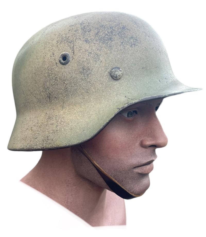 Wehrmacht M40 two tone Camo Helmet with Ghost Decal