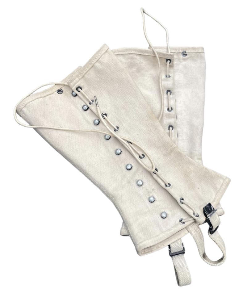 US WW2 white Leggings for MP and US Navy
