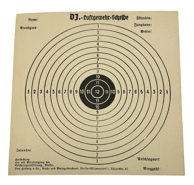 Deutsche Jugend Air Gun Shooting Target