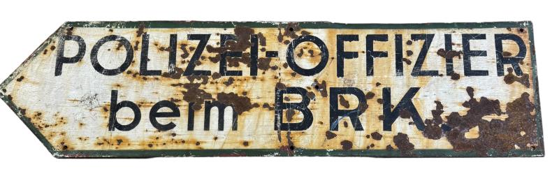 Third Reich metal Road Sign