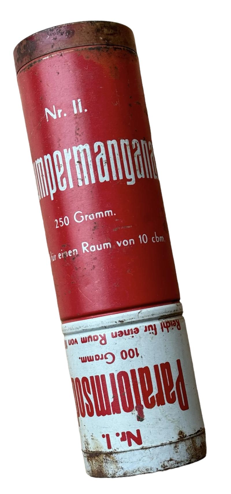 Wehrmacht metal disinfectant can for Gasmasks
