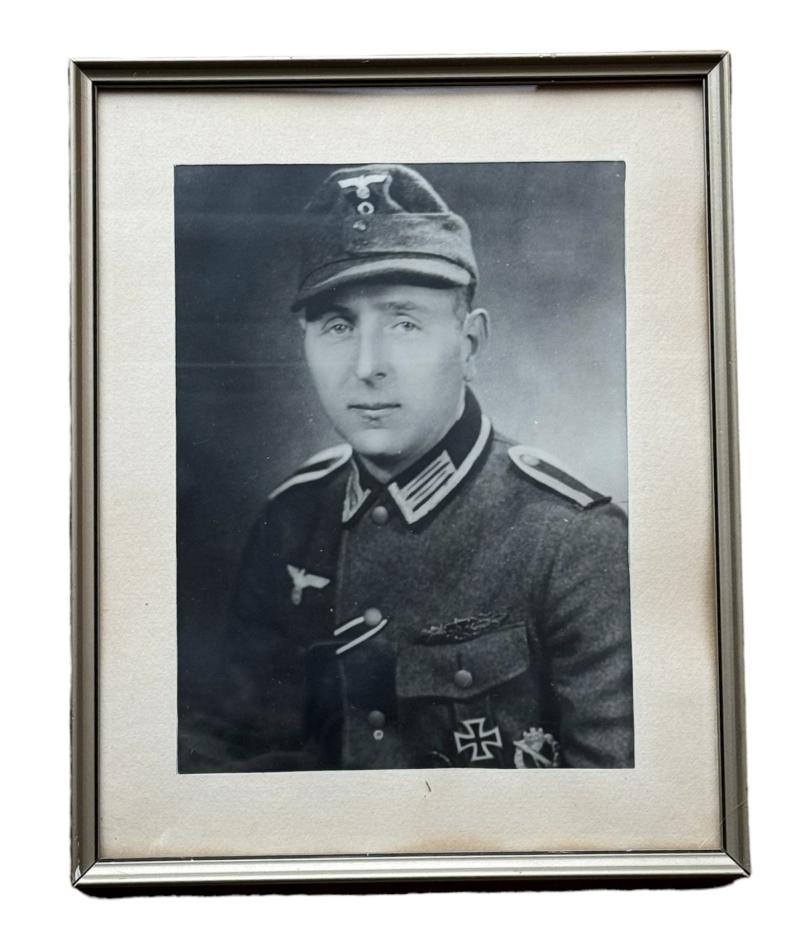 Framed Portrait Picture of a Wehrmacht NCO