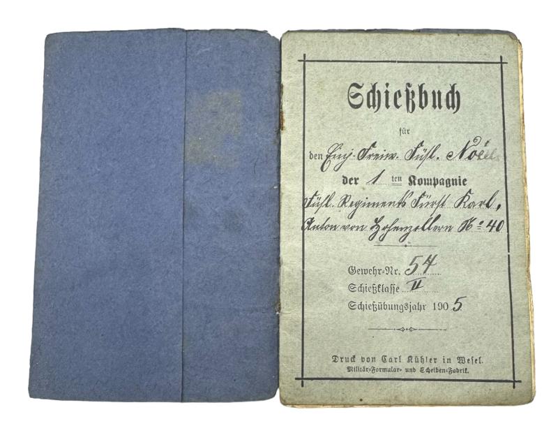 German Imperial/WW1 Shooting Booklet
