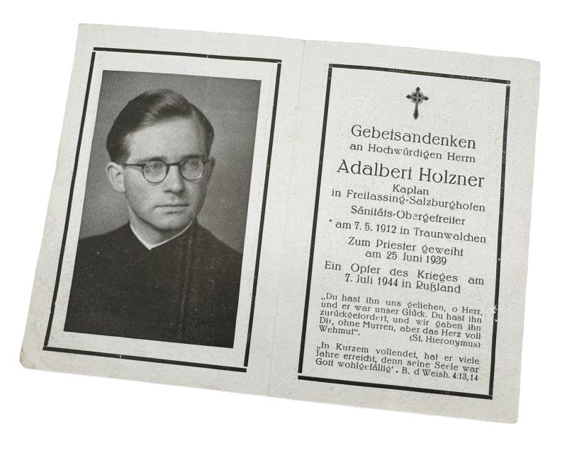 Death Notice Kaplan & Sanitäts-Obergefreiter