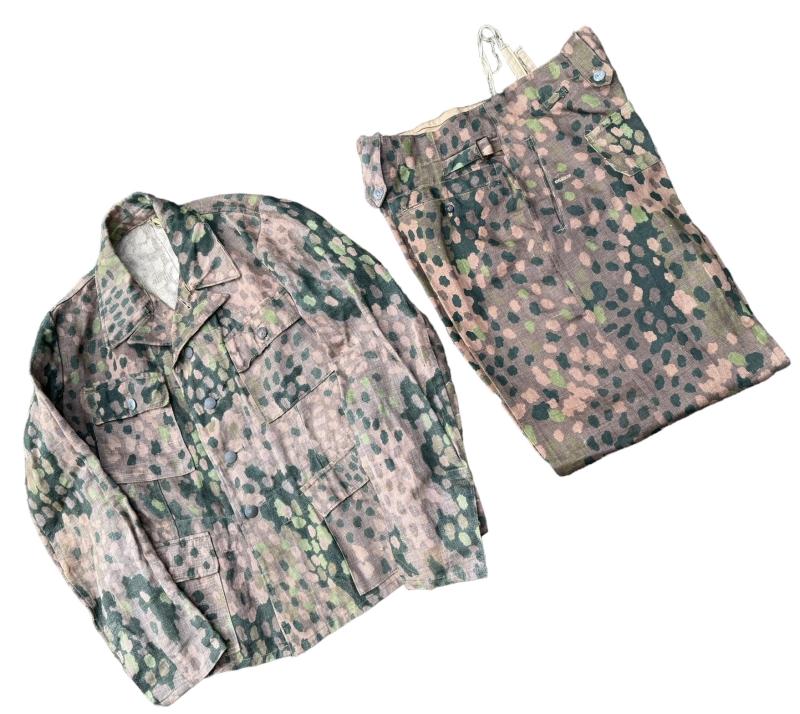 WaffenSS M44 DOT camo Tunic & Trousers (With Mike Beaver Letter of authenticity