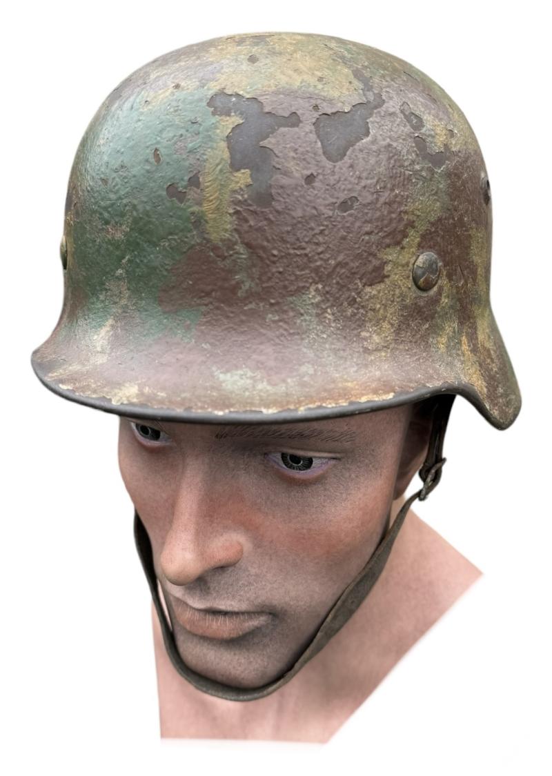 Wehrmacht M35 three tone camo Helmet