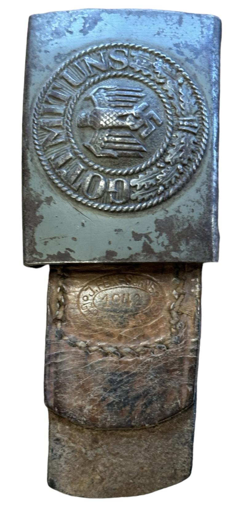 Wehrmacht steel Belt buckle with Tab