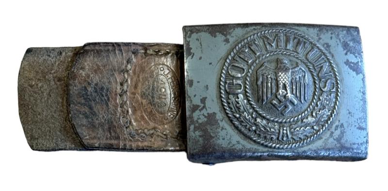 Wehrmacht steel Belt buckle with Tab