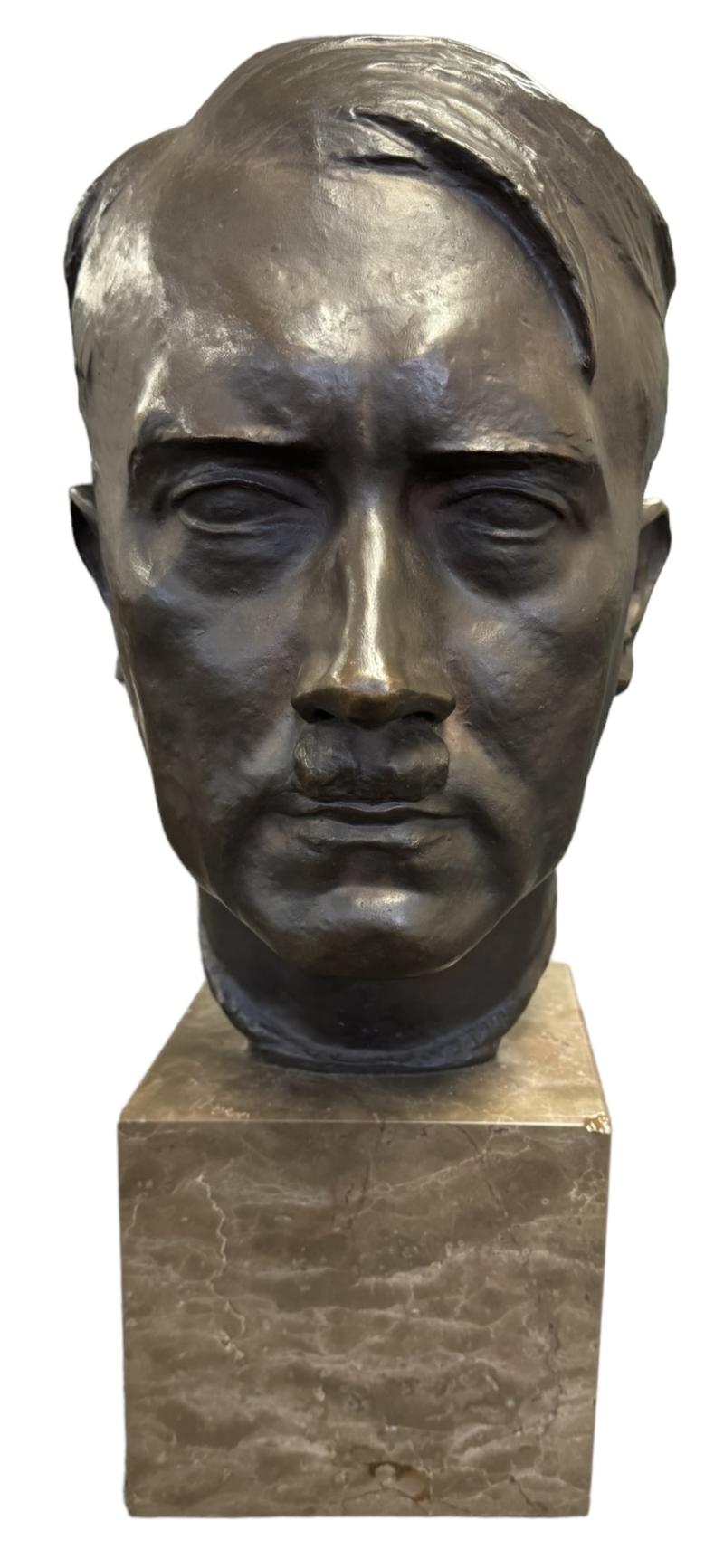 Bronze signed Adolf Hitler Buste