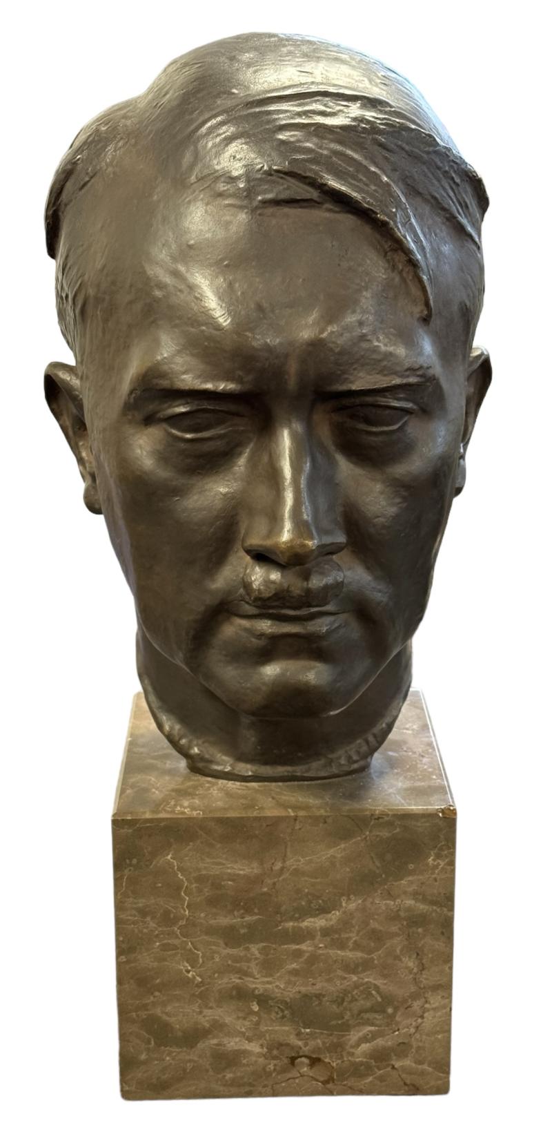 Bronze signed Adolf Hitler Buste