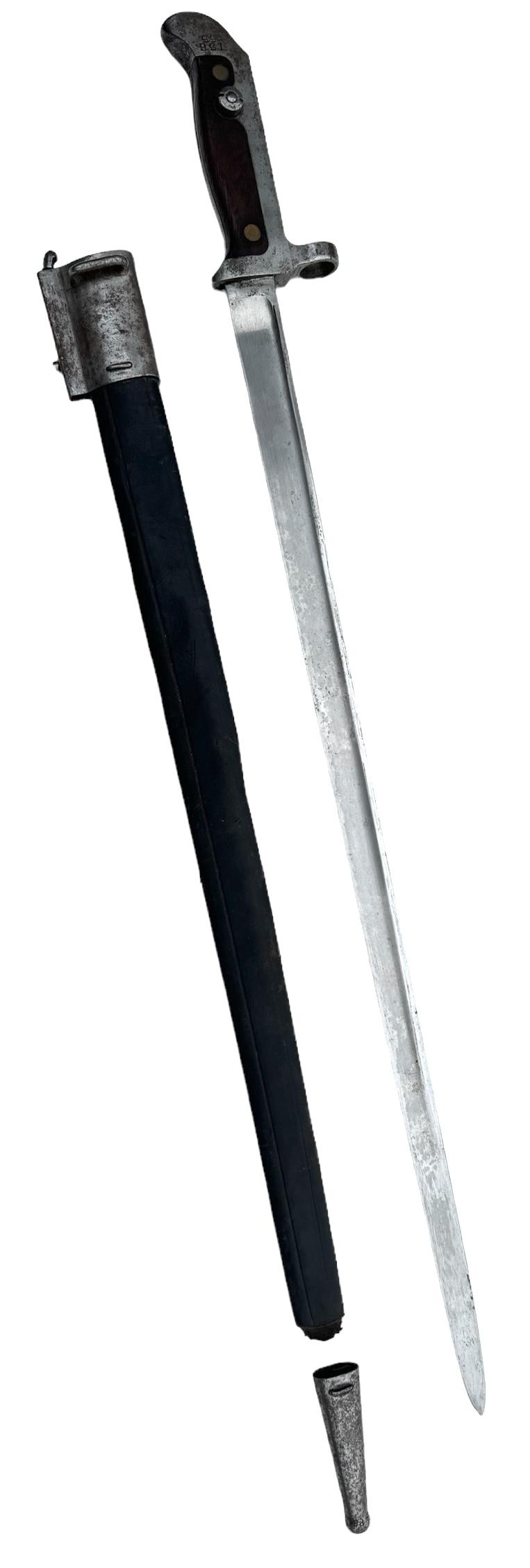 Danish M1915 Bayonet for the M1889 Krag-Jorgensen rifle and carbine.