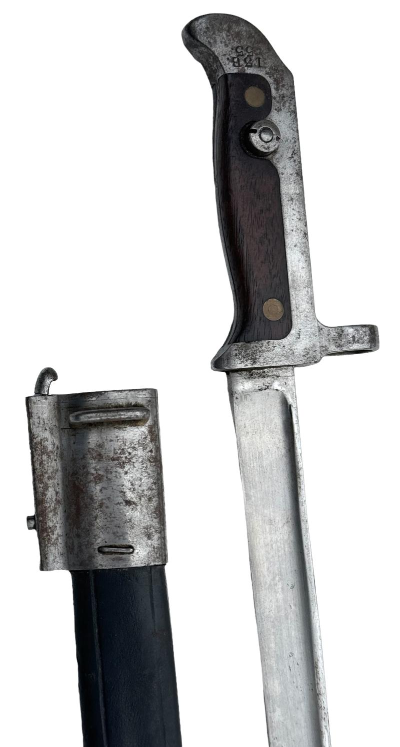 Danish M1915 Bayonet for the M1889 Krag-Jorgensen rifle and carbine.