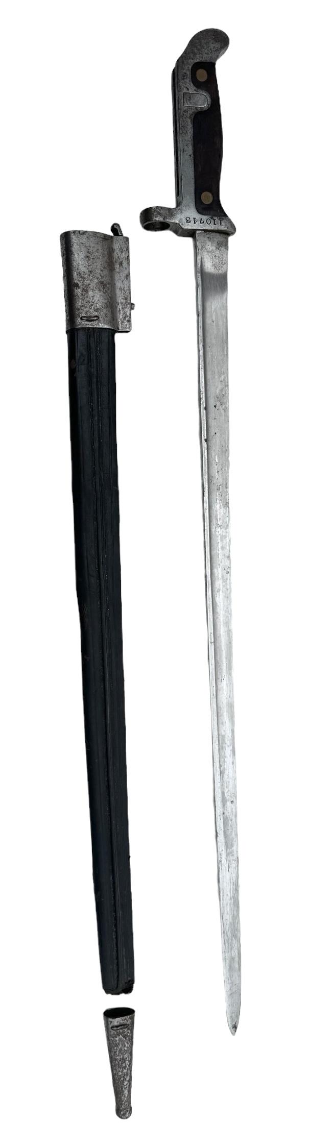 Danish M1915 Bayonet for the M1889 Krag-Jorgensen rifle and carbine.