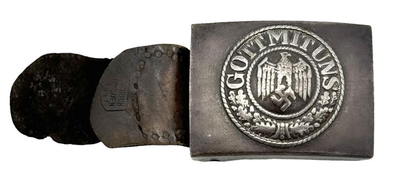 Wehrmacht steel Belt buckle with Tab