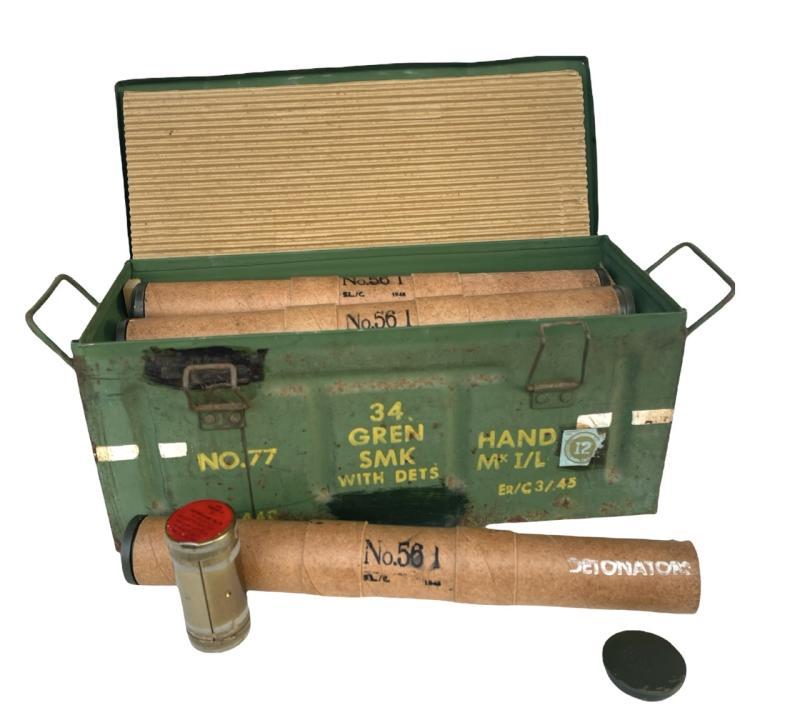 British WW2 No77 Phosphorus Handgrenade Case