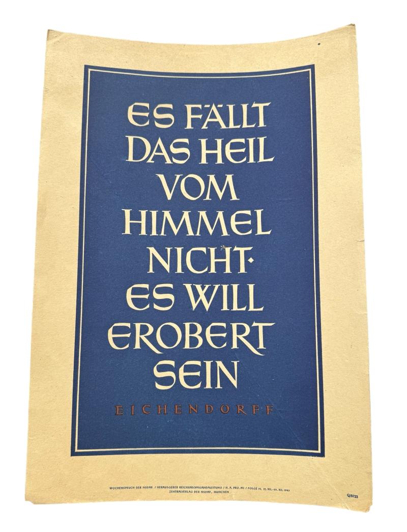 Decorative printing with Pronunciation of Eichendorff