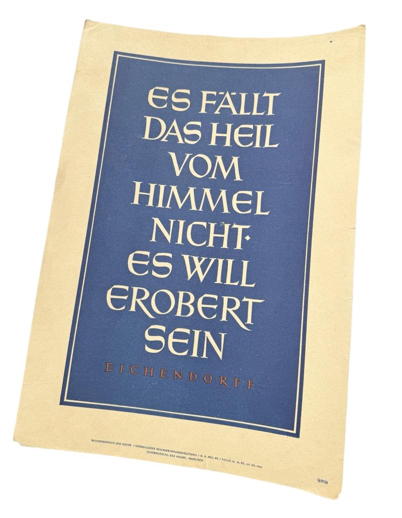 Decorative printing with Pronunciation of Eichendorff