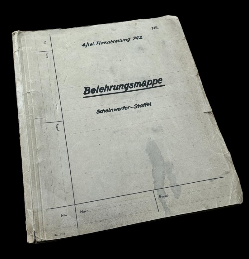 Luftwaffe Flak Searchlight Training Documents