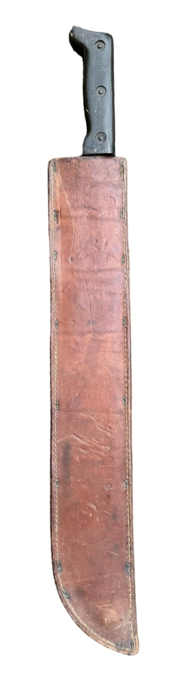 US WW2 Machete in leather Scabbard