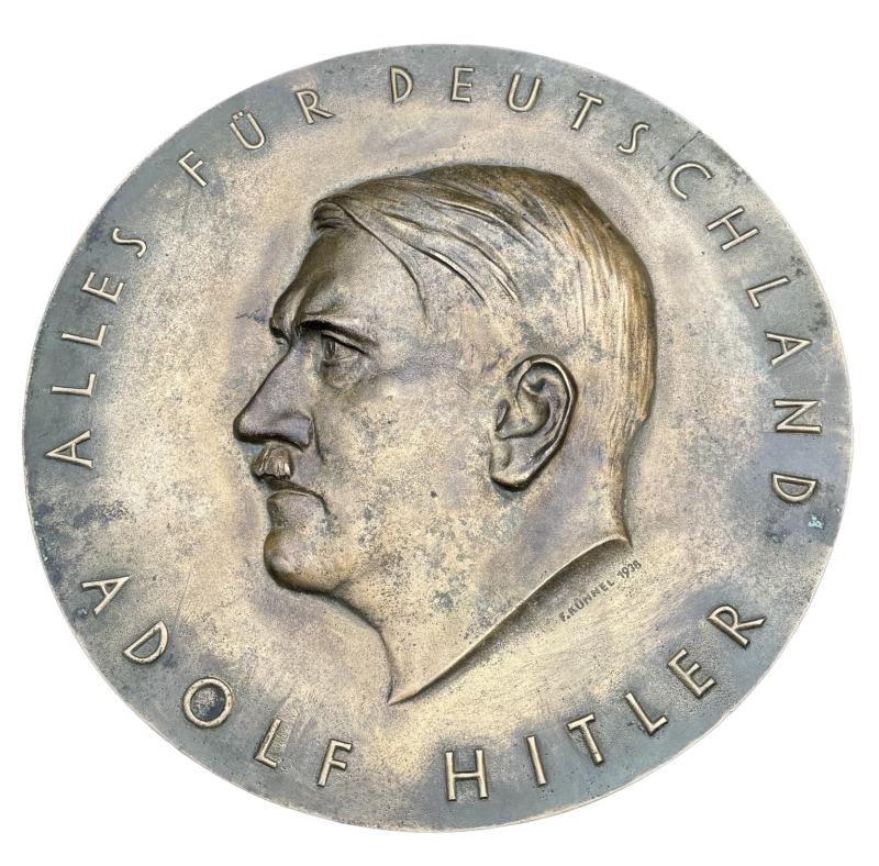 Bronze signed Adolf Hitler Plaque