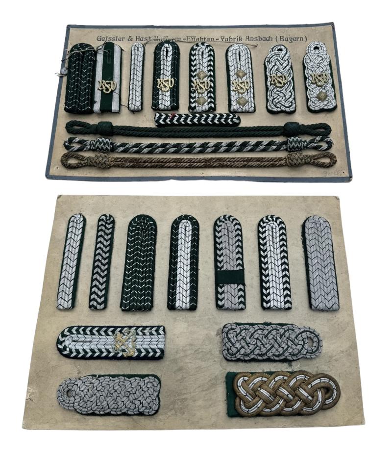 Third Reich Factory sample cards with Shoulderboards