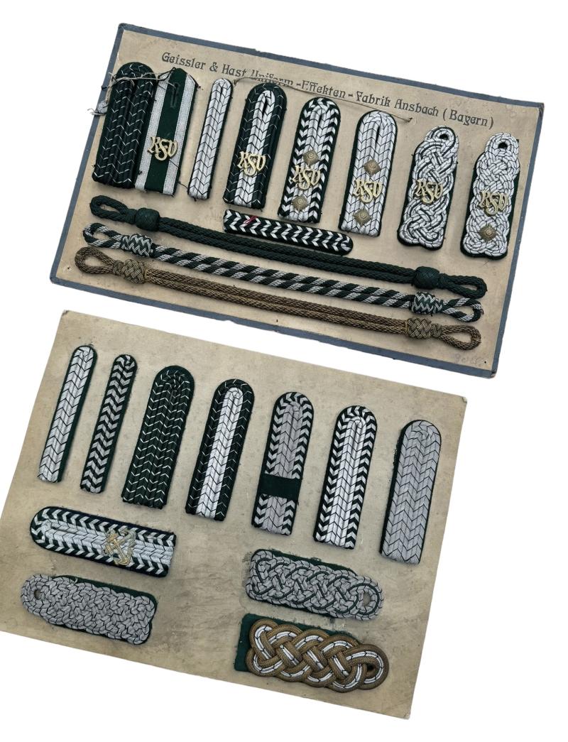 Third Reich Factory sample cards with Shoulderboards