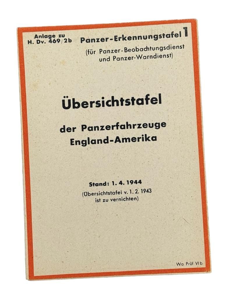 Wehrmacht Panzer-Erkennungstafel 1