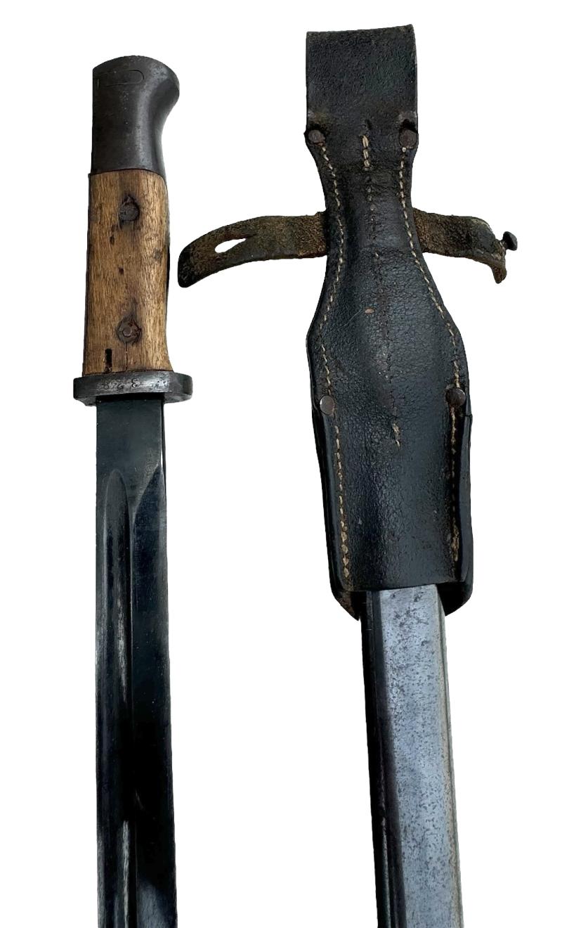 K98 Bayonet with leather Frog (Commercial)