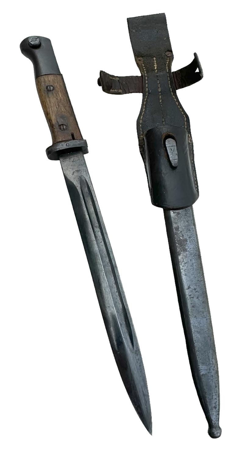 K98 Bayonet with leather Frog (Commercial)