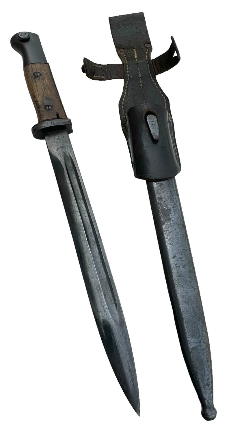 K98 Bayonet with leather Frog (Commercial)