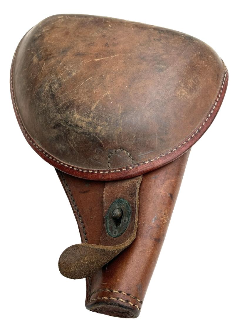 French Leather Revolver Holster Model 1892 WW1 WW2 Clam Shell