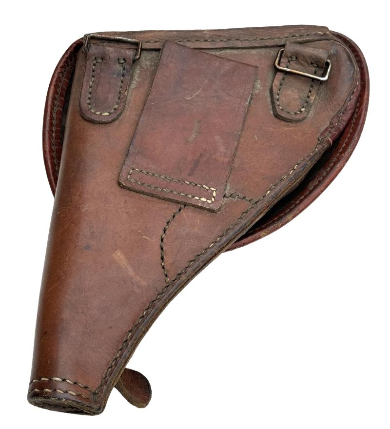 French Leather Revolver Holster Model 1892 WW1 WW2 Clam Shell