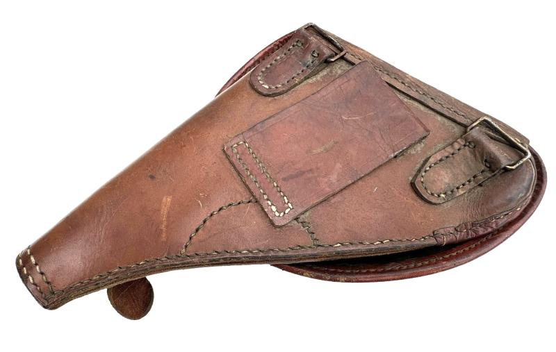 French Leather Revolver Holster Model 1892 WW1 WW2 Clam Shell