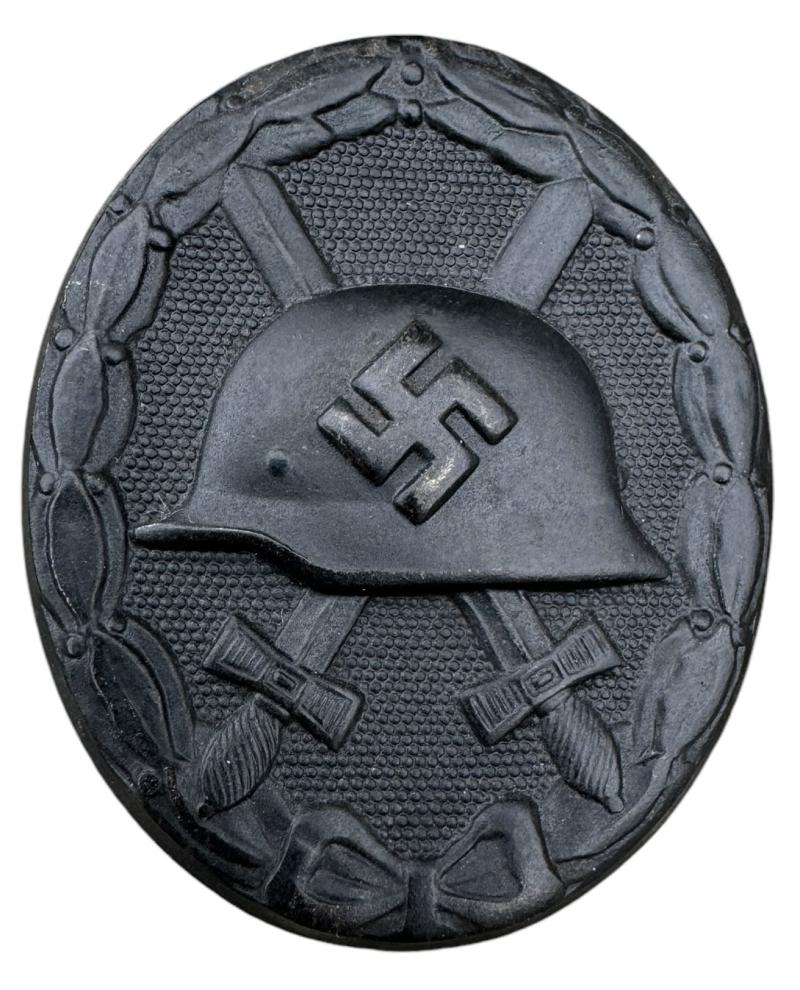 Wehrmacht Wound Badge Black with Award Document