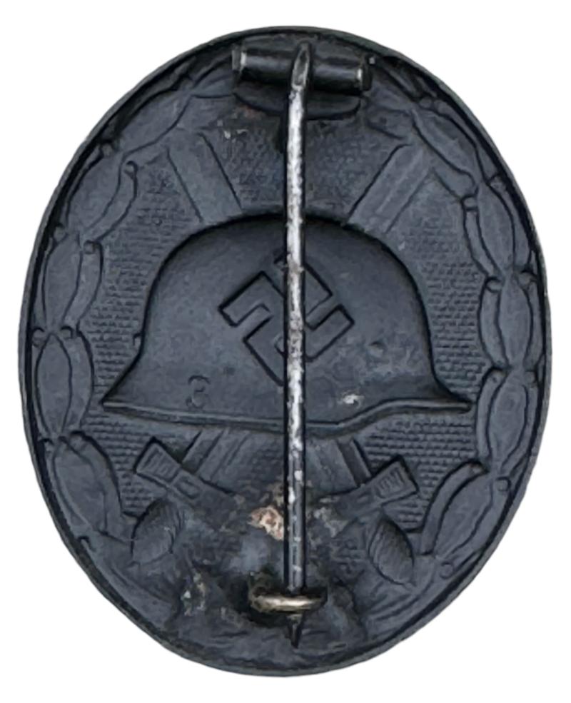Wehrmacht Wound Badge Black with Award Document