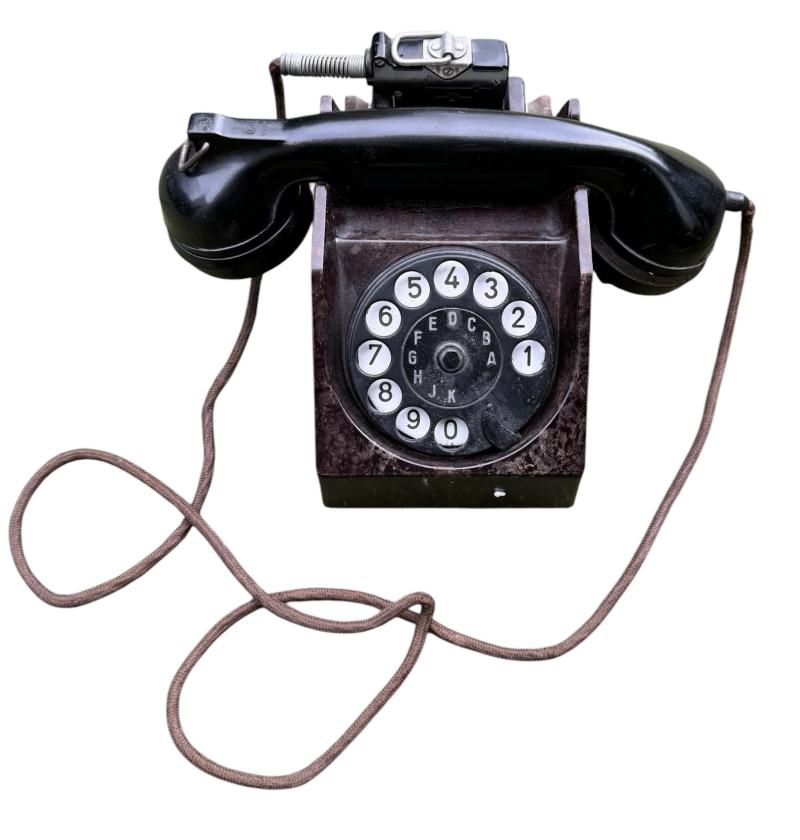 Wehrmacht Bakelite Field Telephone with Dial