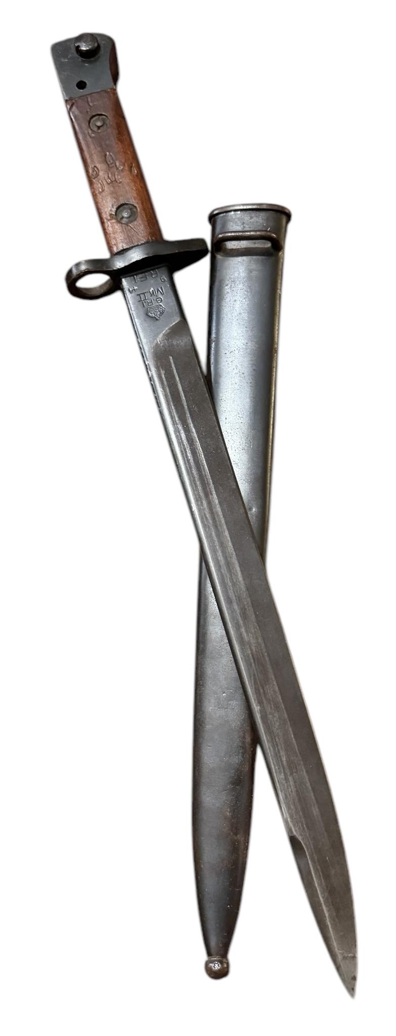 British GRI RFI 1944 India knife bayonet No1 MKII Lee Enfield