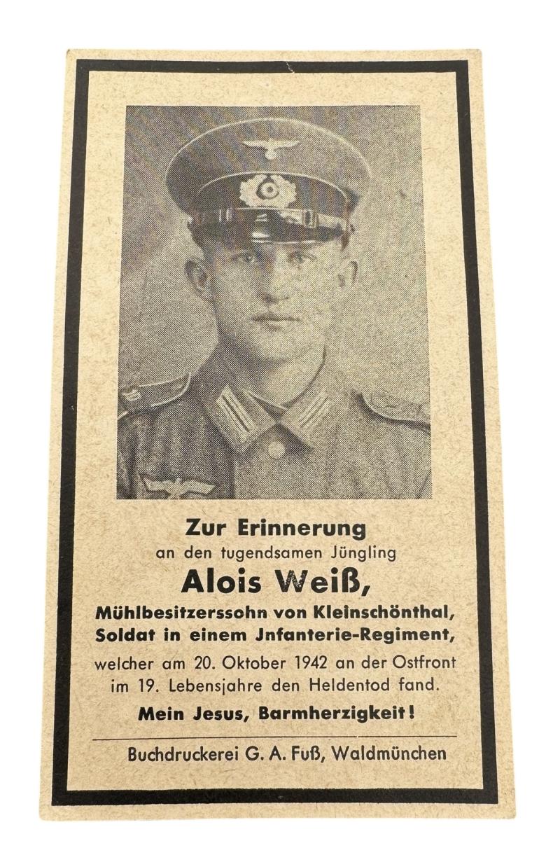 Death Notice Alois Weiss
