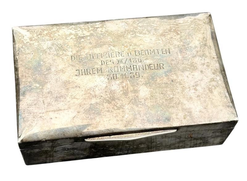 Wehrmacht 835 Silver Cigarettes/Cigar Box