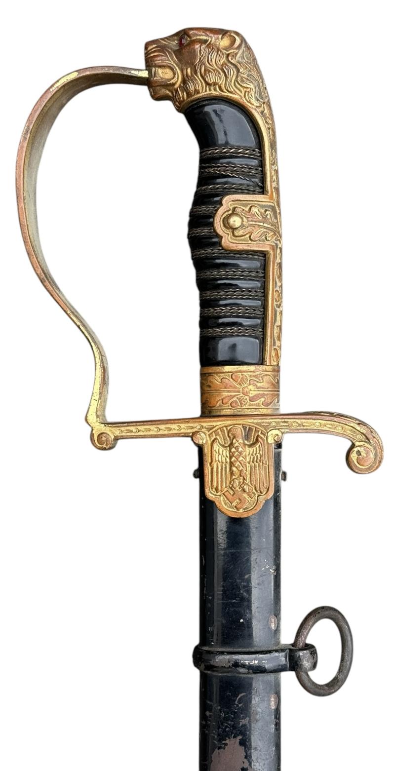 German Officers Löwekopf Sword (Lion head)