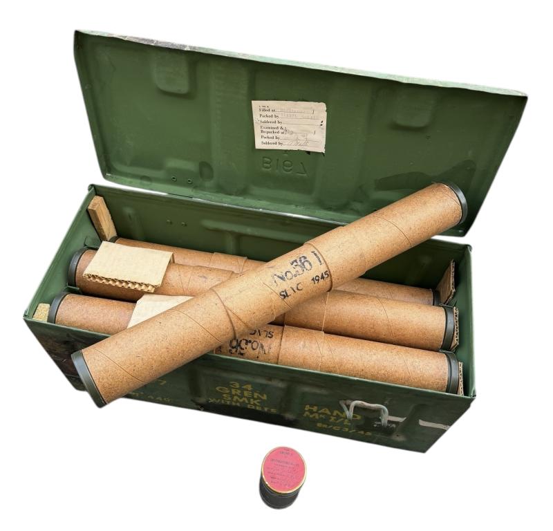 British WW2 No77 Phosphorus Handgrenade Case