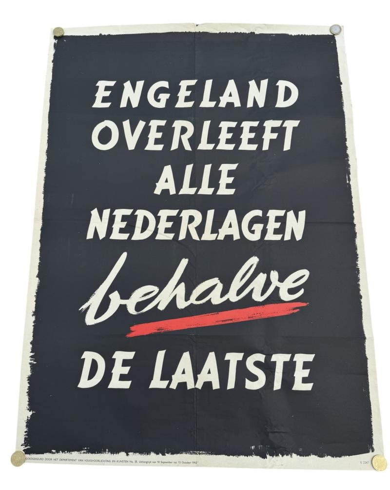 German/NSB Propaganda Poster for Holland