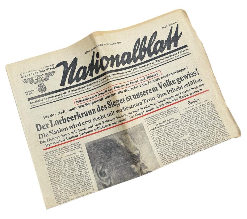 German Third Reich Newspaper Nationalblatt
