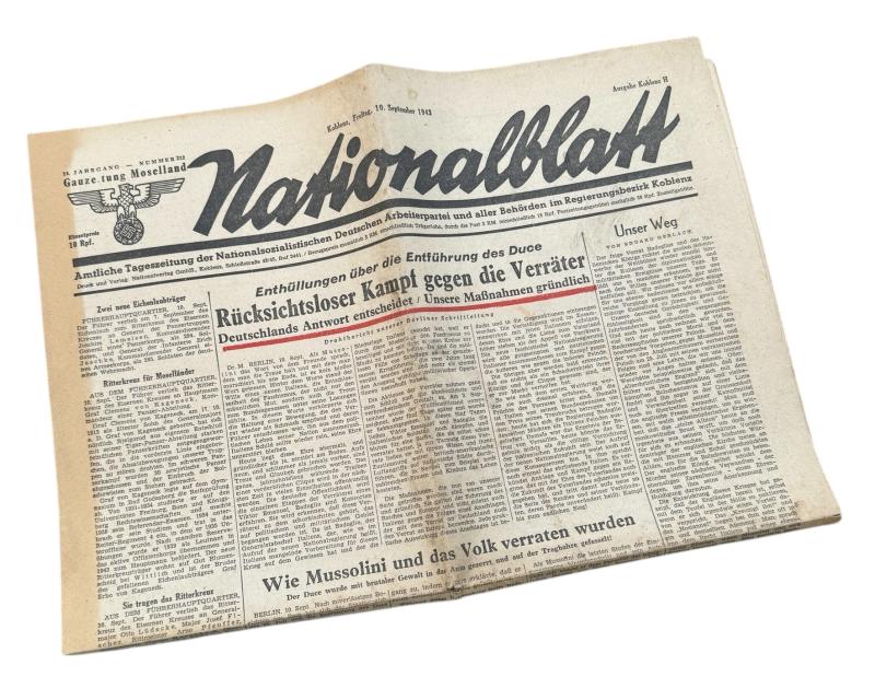 German Third Reich Newspaper Nationalblatt